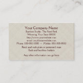 Bamboe geweven patroon visitekaartje (Achterkant)