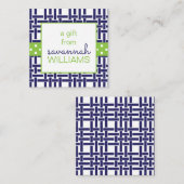 Bamboe & Grosgrain Cadeaubehuizing Kaarten Notitiekaartje (Voorkant / Achterkant)