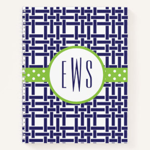 Bamboe & Grosgrain Monogrammen Spiral Notitieboek