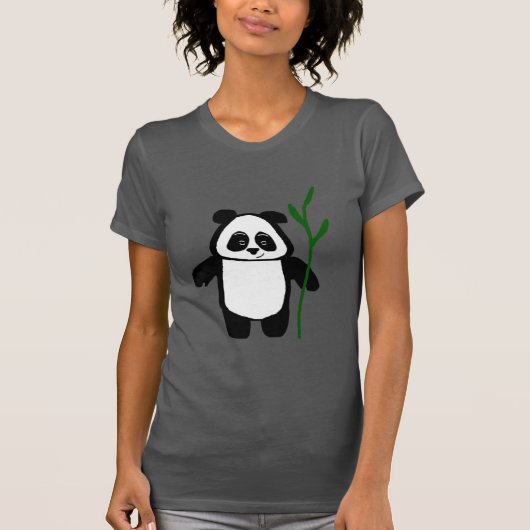 Bamboe het Panda Bella Canvas Dames shirt (Voorkant)