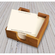 Bamboe houder met 200 vellen Square Note Pad