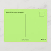 Bamboe Hut in een rijstveld in Indonesië Briefkaart (Achterkant)