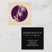 Bamboe Icoon Vierkante Visitekaartje (Voorkant / Achterkant)