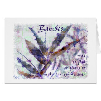 Bamboe in een hete regen...onze geesten zoren