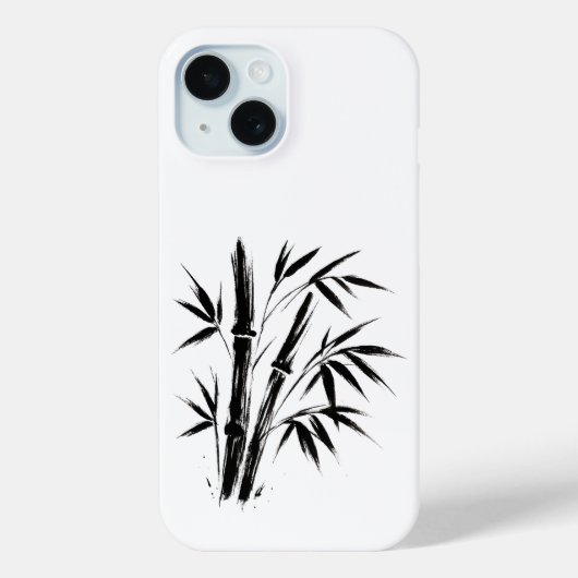 Bamboe Inkt Illustratie – Zen Design op Case-Mate iPhone Case (Achterkant)