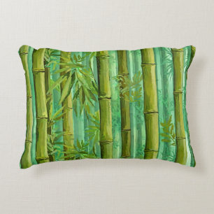 Bamboe Jungle Bos Warm Koel Groen Accent Kussen