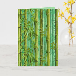 Bamboe Jungle Bos Warm Koel Groen Kaart