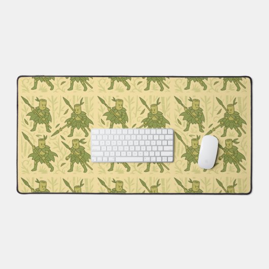 Bamboe Kunst met Speer Bureaumat (Keyboard & Muis)