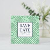 Bamboe Lattice Save the Date (Staand voorkant)