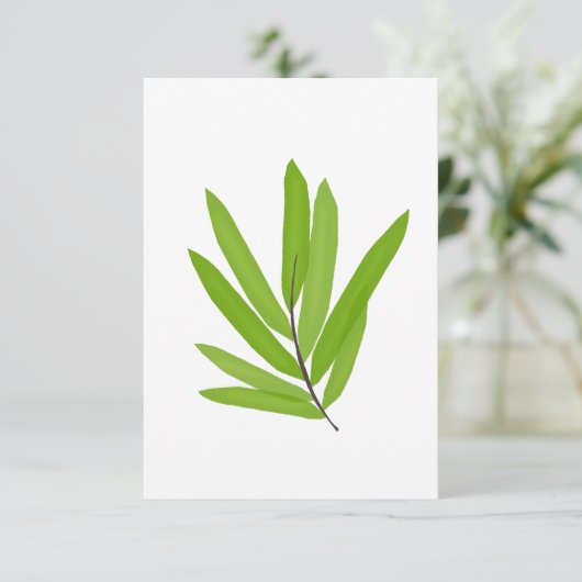 Bamboe Leaves Bedankkaart (Staand voorkant)