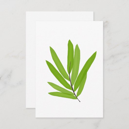 Bamboe Leaves Bedankkaart (Voorkant / Achterkant)