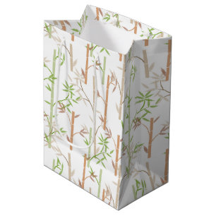 Bamboe Loofwerk Oosterse Groen Bladeren Medium Cadeauzakje