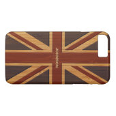 Bamboe look & gegraveerd Vlag Vakbondsvlag Case-Mate iPhone Case (Achterkant (Horizontaal))