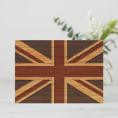 Bamboe look & gegraveerd Vlag Vakbondsvlag Kaart (Staand voorkant)