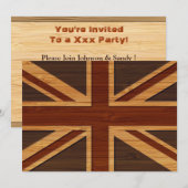 Bamboe look & gegraveerd Vlag Vakbondsvlag Kaart (Voorkant / Achterkant)