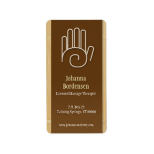Bamboe Massage Therapy Shipping Label