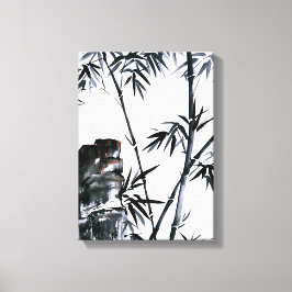 Bamboe met Stone Canvas Afdruk