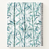 Bamboe, monogram, gepersonaliseerd, notitieboek (Achterkant)