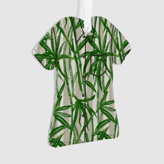 Bamboe Oerwoud Hawaiian Stripe - Groen Ornament (voorkant)