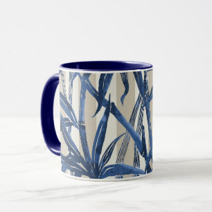 Bamboe Oerwoud Hawaiian Stripe - Navy en Taupe Mok