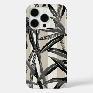 Bamboe Oerwoud Hawaiian Stripe - Zwart iPhone 16 Pro Hoesje