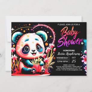 Bamboe Oerwoud Sweet Panda Meisje Baby shower Kaart