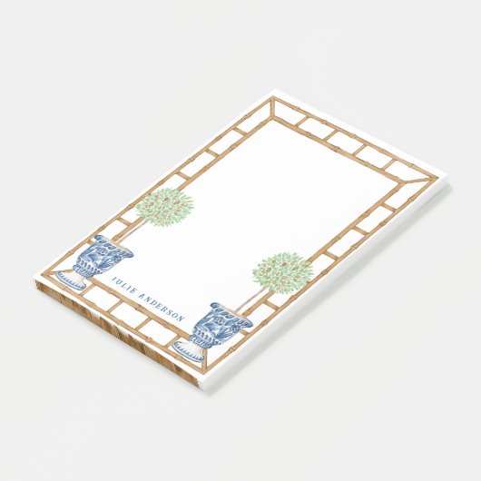 Bamboe & Olijf Topiary | Chinoiserie Post-it® Notes (Schuin)