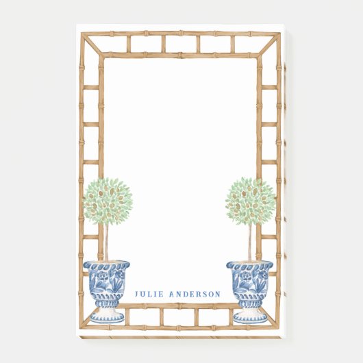 Bamboe & Olijf Topiary | Chinoiserie Post-it® Notes (Voorkant)