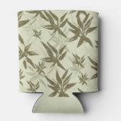 Bamboe op beige vellen - naadloos oppervlaktepatro blikjeskoeler (Achterkant)