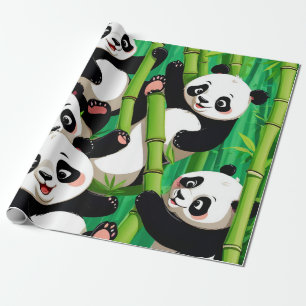 Bamboe Panda Cadeaupapier