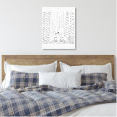 Bamboe Panda Doodle 6 Canvas Afdruk (Insitu (Slaapkamer))