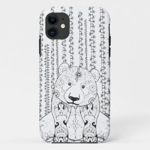 Bamboe Panda Doodle iPhone 11 Hoesje