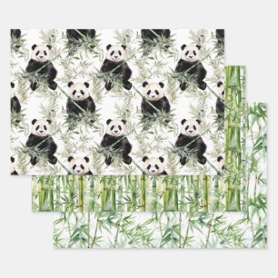 Bamboe Panda inpakpapier