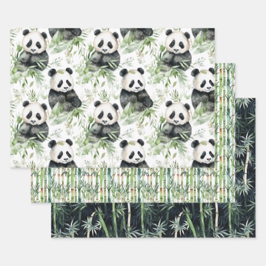 Bamboe Panda inpakpapier Vel (Set)
