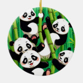 Bamboe Panda Keramisch Ornament (Achterkant)