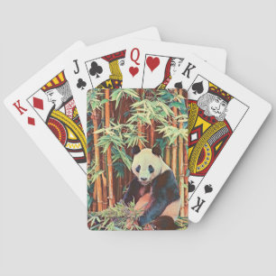 Bamboe Panda Pokerkaarten