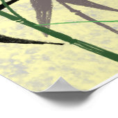 Bamboe Pattern, Bamboe Leaves, Bamboo Shoots Poster (Hoek)