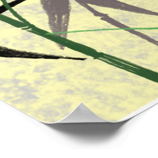 Bamboe Pattern, Bamboe Leaves, Bamboo Shoots Poster (Hoek)