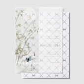 Bamboe Planten en Crane Bruiloft Vellum Uitnodigingen (Offset (Uitnodiging))