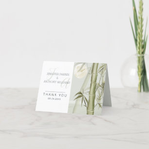 Bamboe Planten en kraanillustratie Bedankkaart