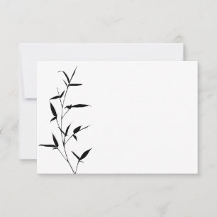 Bamboe Silhouette Background Sjabloon Blank Black