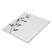 Bamboe Silhouette Background Sjabloon Blank Black Tegeltje (Zijkant)