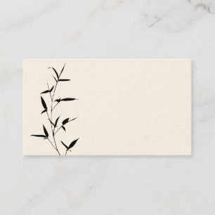 Bamboe Silhouette Background Sjabloon Blank Black Visitekaartje