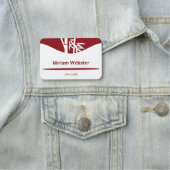 Bamboe Silhouette Life Coach Rood & Wit Naamplaatje (In situ)