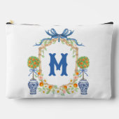 Bamboe & Sinaasappel Topiary Crest | 1-letter mono Etui (Voorkant)