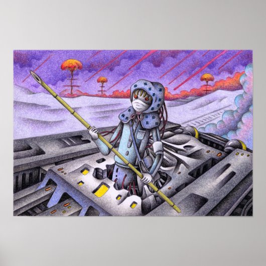 Bamboe speertank. poster (Voorkant)