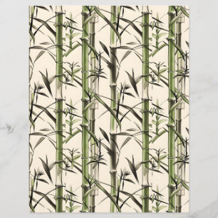Bamboe Stengels en bladeren Scrapbook Papier