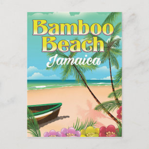 Bamboe Strand Jamaica Briefkaart