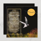 Bamboe & Swallow Wedding Invitation Kaart (Voorkant / Achterkant)