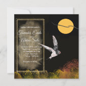 Bamboe & Swallow Wedding Invitation Kaart (Voorkant)